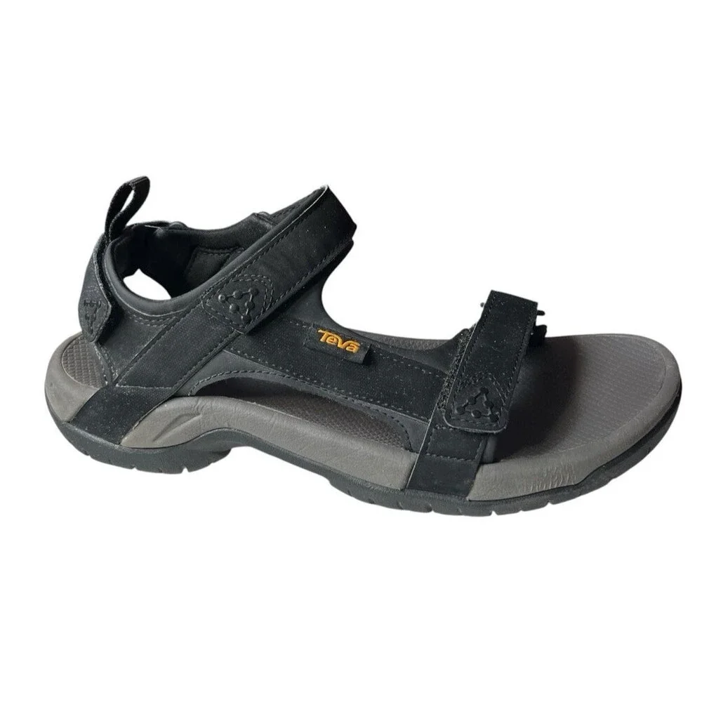 Teva Sandals Men’s Meacham Black Gray Outdoor 1110392 Size 8 UK 7 EU 40.5